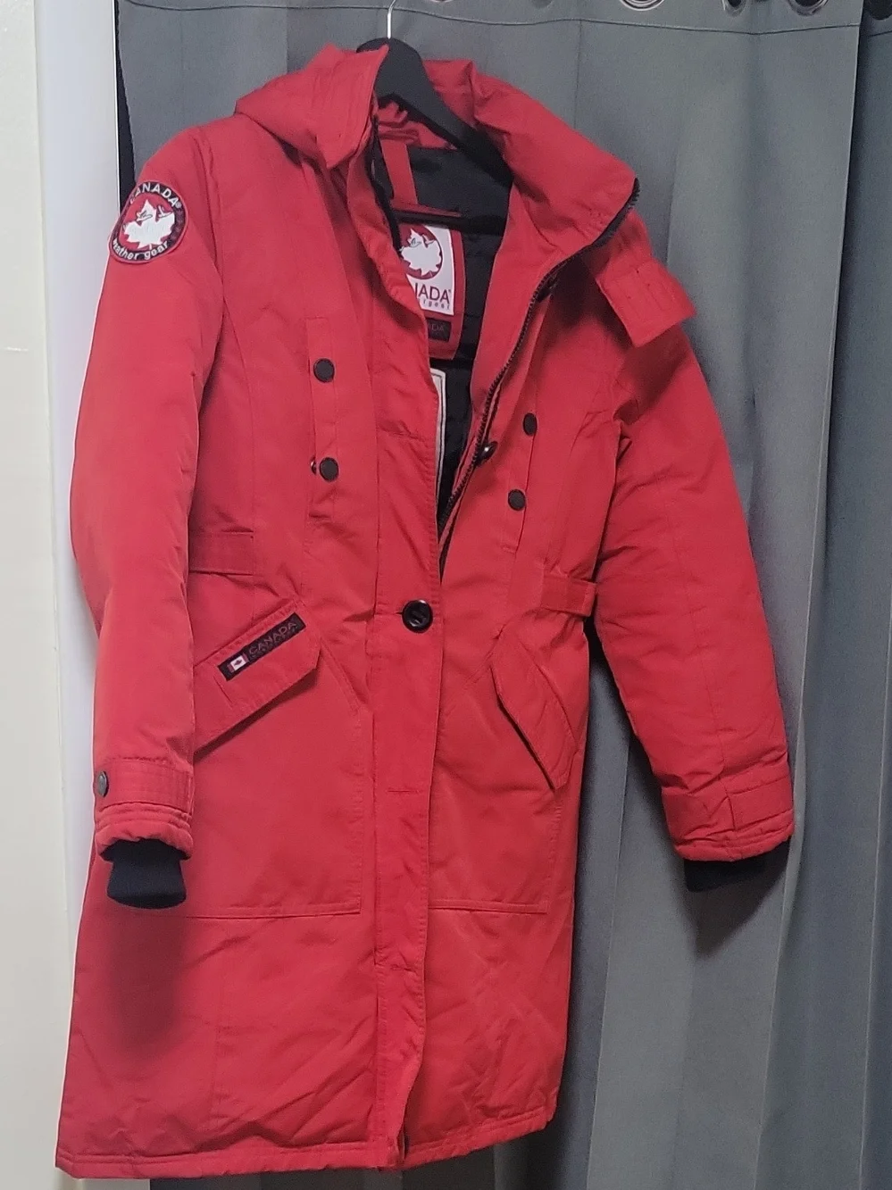 Canada Snowkids Red Insulated Puffer Coat for Kids